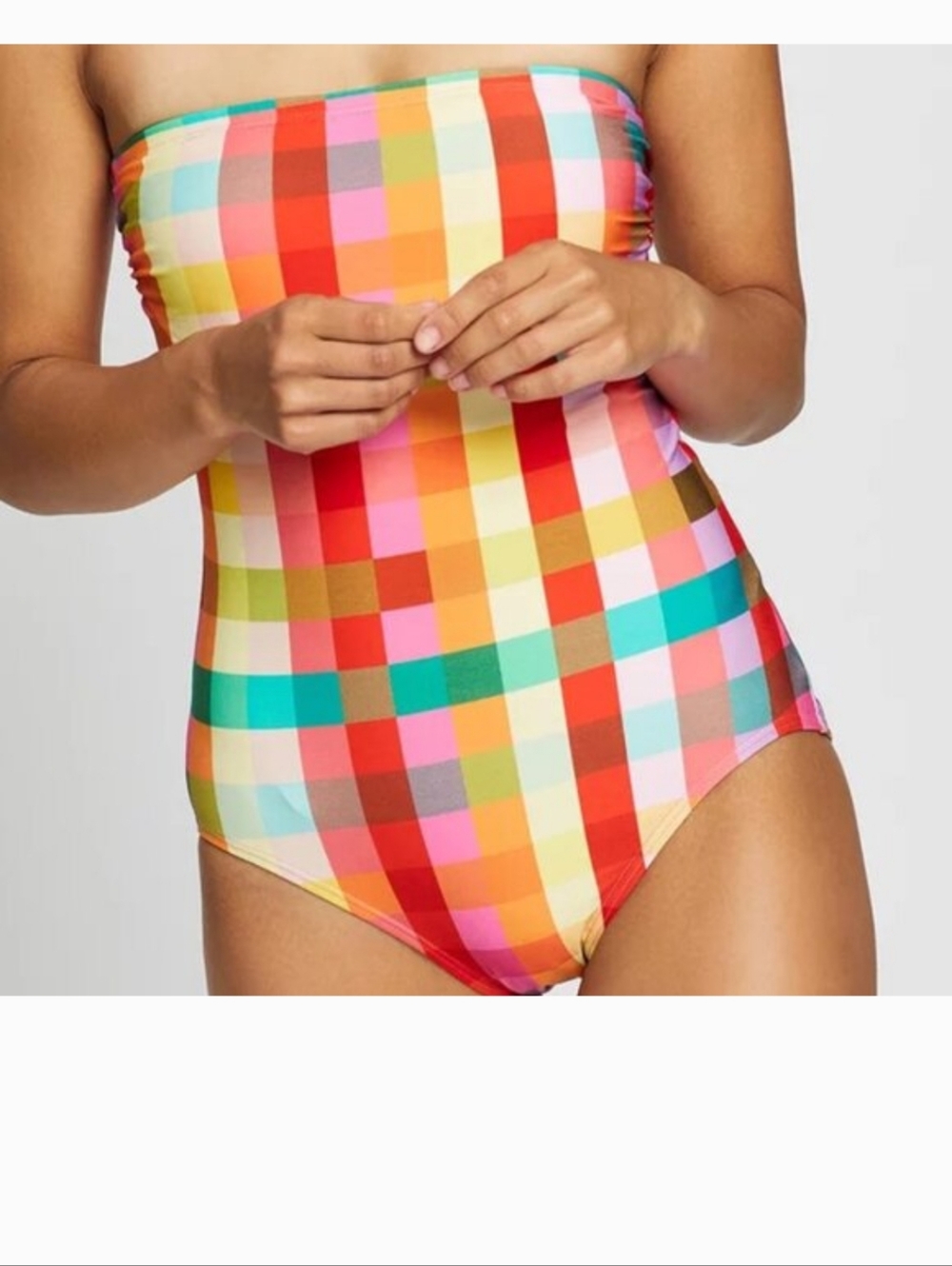 Kate Spade Garden Plaid One-Piece Swimsuit